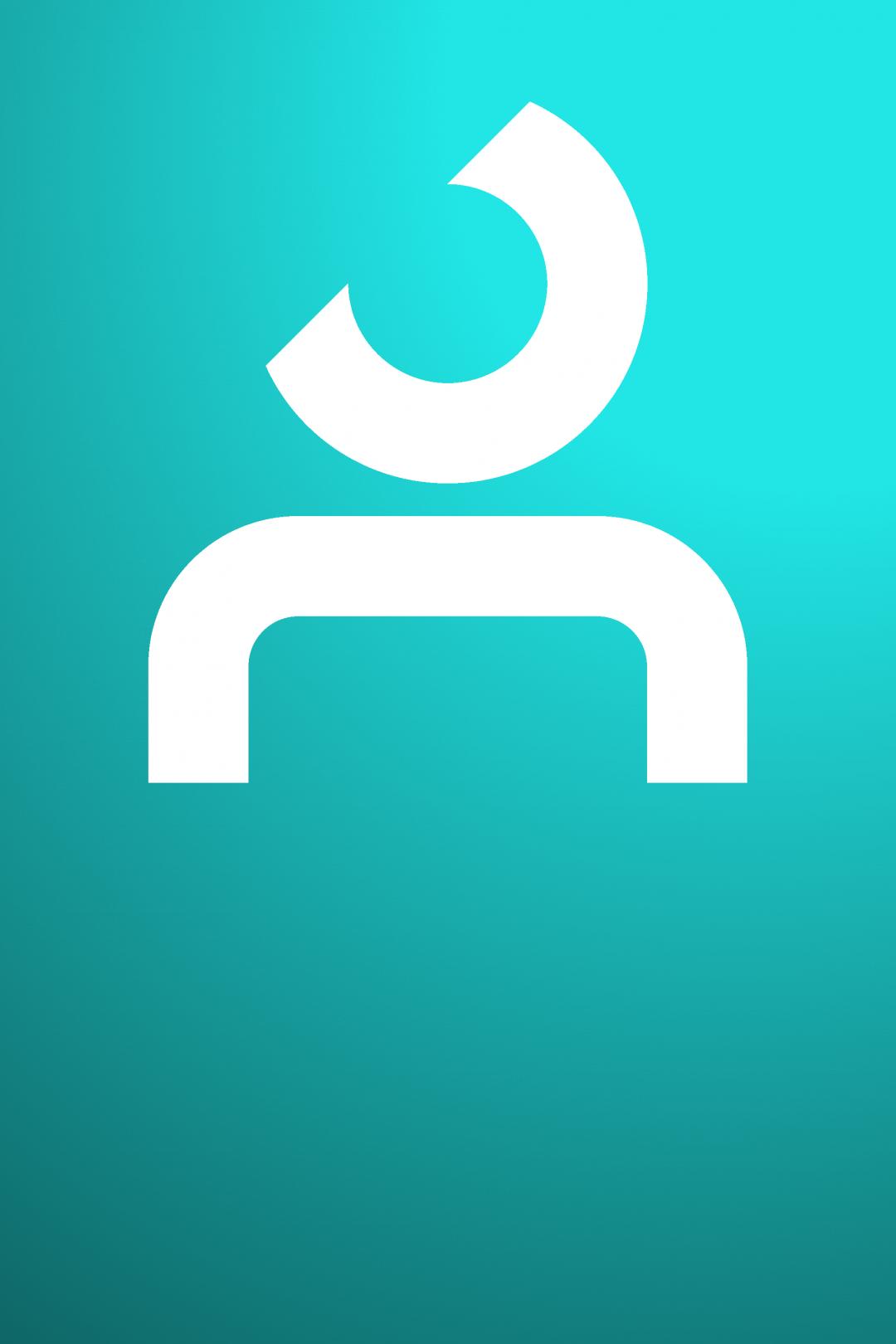 Man sieht ein abstraktes Icon einer Person.