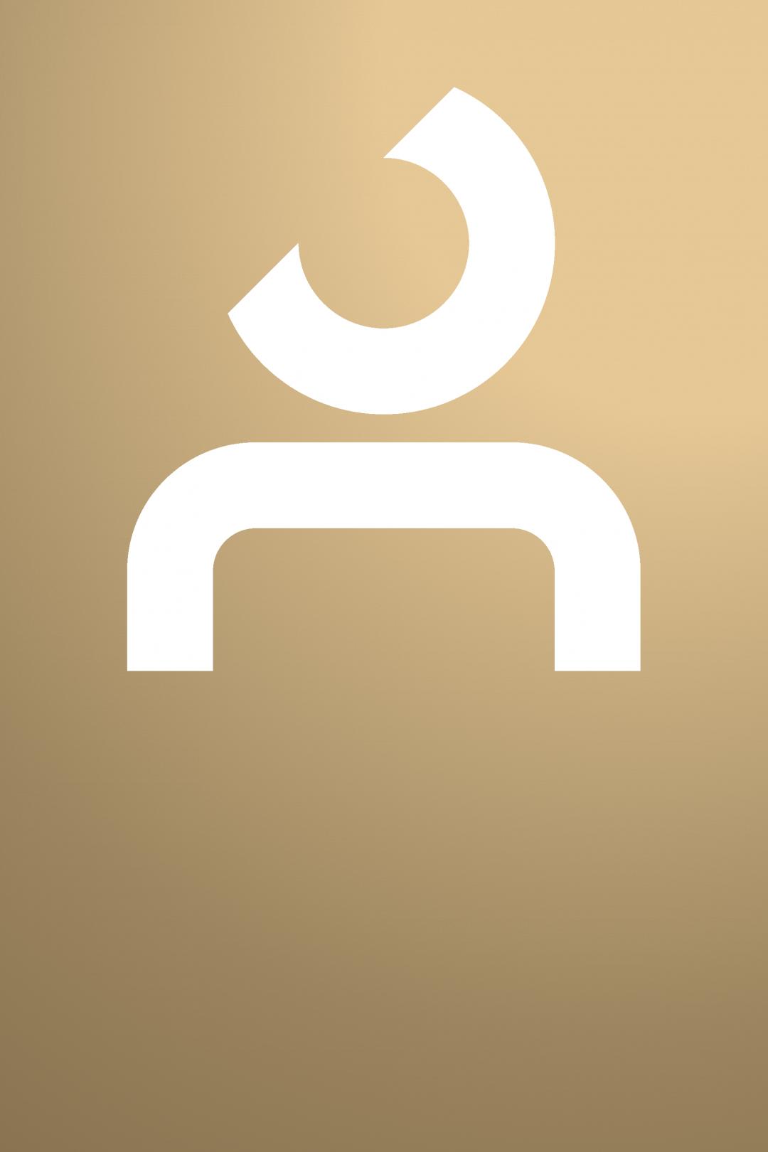 Man sieht ein abstraktes Icon einer Person.